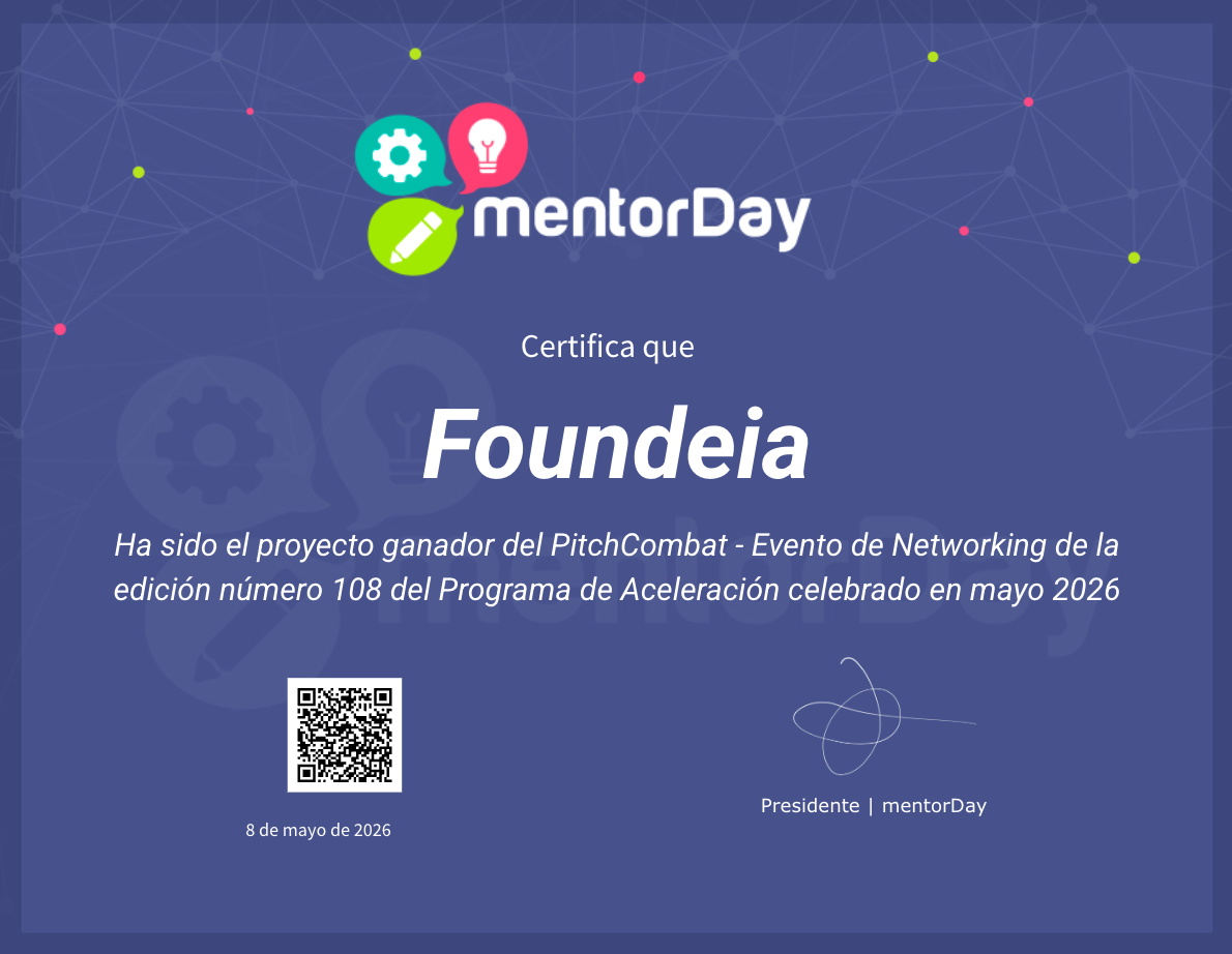 Foundeia · Ganador PitchCombat — mentorDay Edición 108